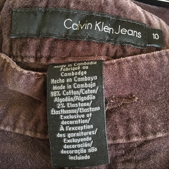 Sold. 10 Calvin Klein Velvet Brown Jeans - Picture 7 of 7